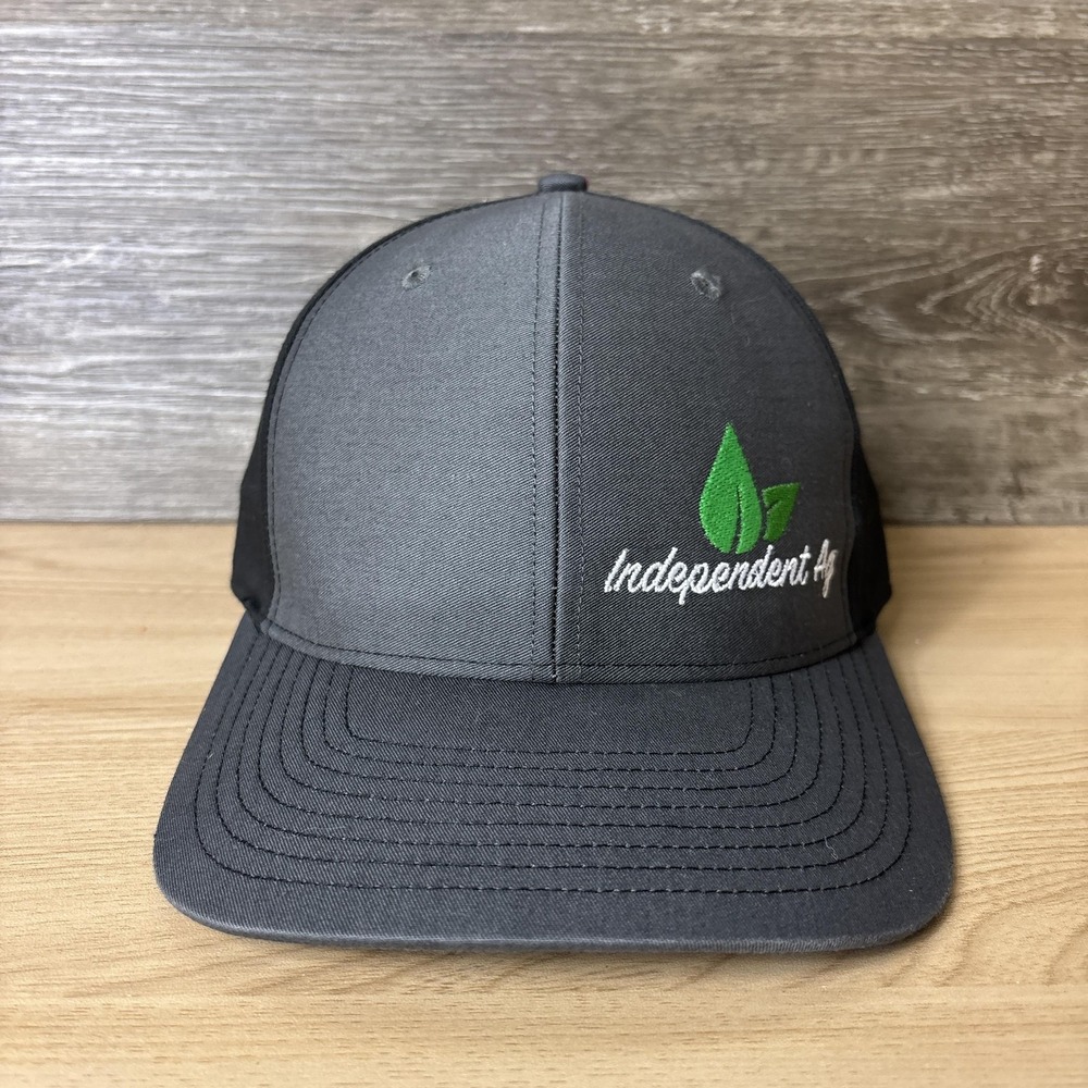 Independent Ag Hat Cap Snap Back Mens Gray Black Green Embroidered Farming